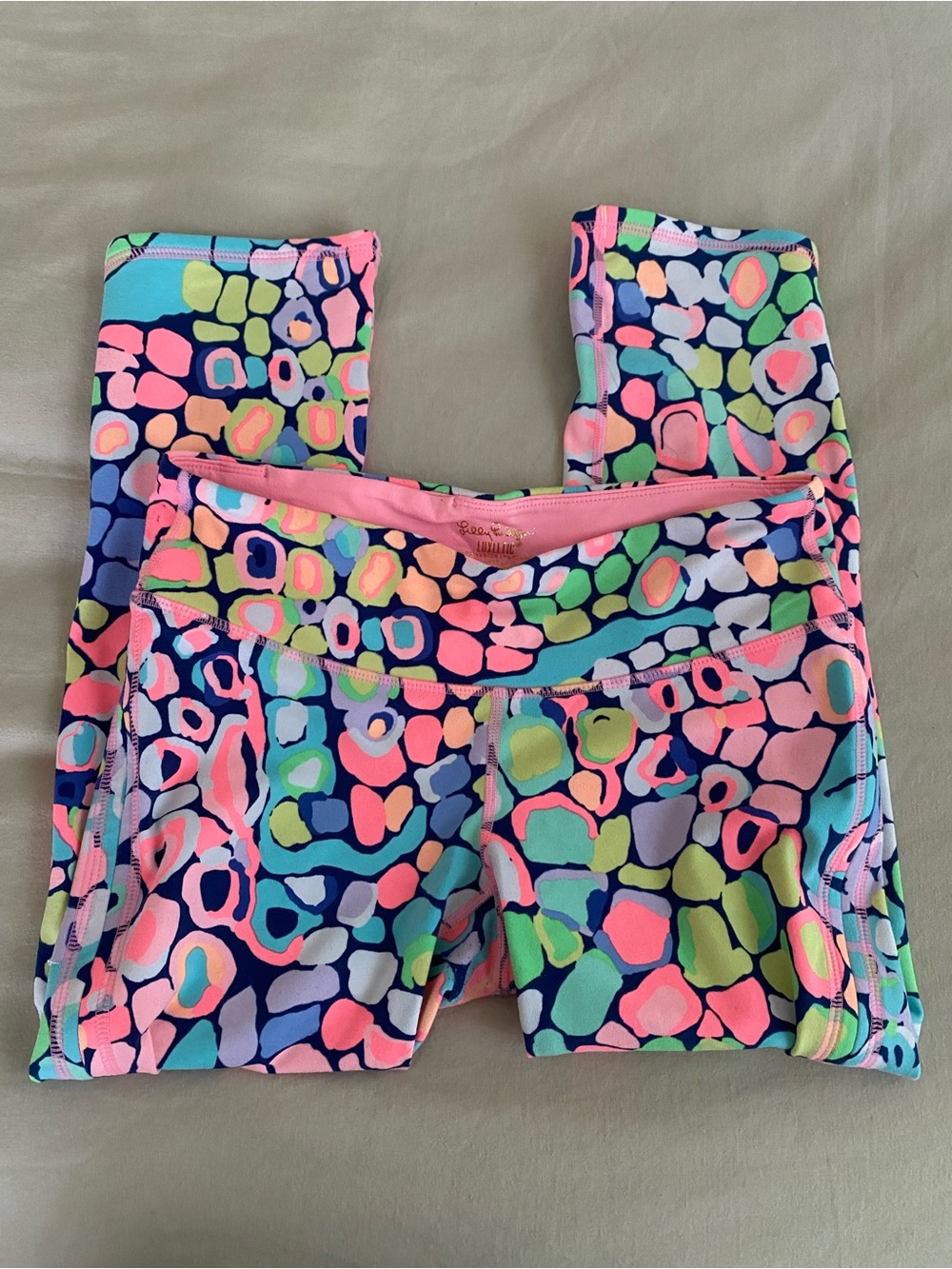 Lilly Pulitzer Multicolor Printed Leggings - Pink, Blue & Green